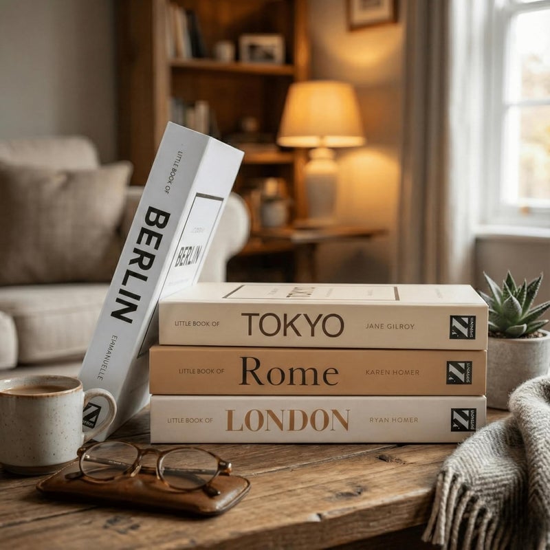 PROBENEX Mocha Medium | 4 PCS Faux Decorative Books for Home Decor | Not Real Books (Cardboard Boxes) | Coffee Table, Shelf Styling & Modern Aesthetic Accent Pieces for Living Room, Office - Image 2